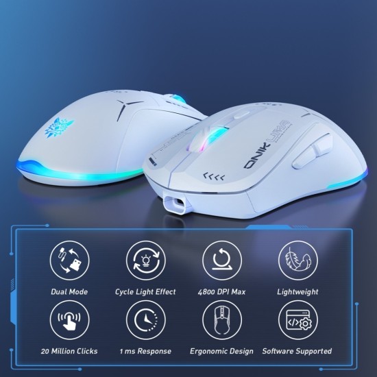ONIKUMA CW917 RGB Dual Mode Wired + 2.4GHz Wireless Mouse