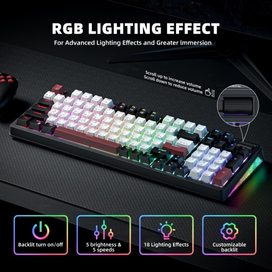 Onikuma G56 Tri-Mode Wireless Hot-swappable Mechanical Keyboard