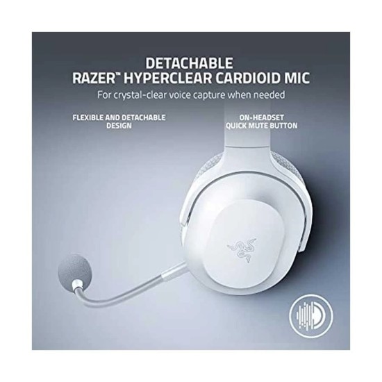 Razer Barracuda X (2022) Multi-Platform Wireless Mercury White Gaming and Mobile Headphone (Global)