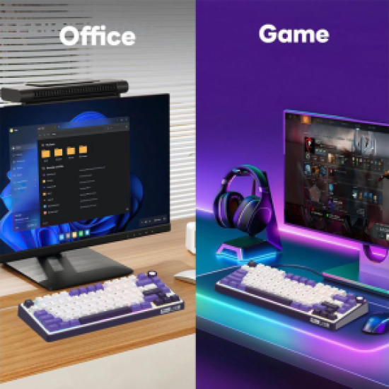 Royal Kludge RK R75 RGB Hot-Swappable Blackberry Switch Mechanical Keyboard