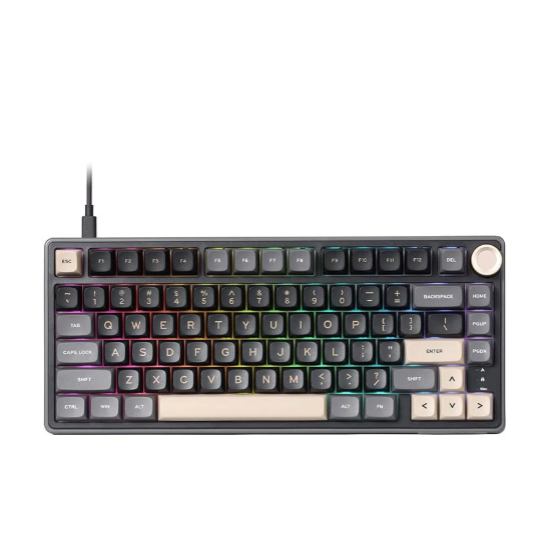 Royal Kludge RK R75 RGB Hot-Swappable Silver Switch Mechanical Keyboard
