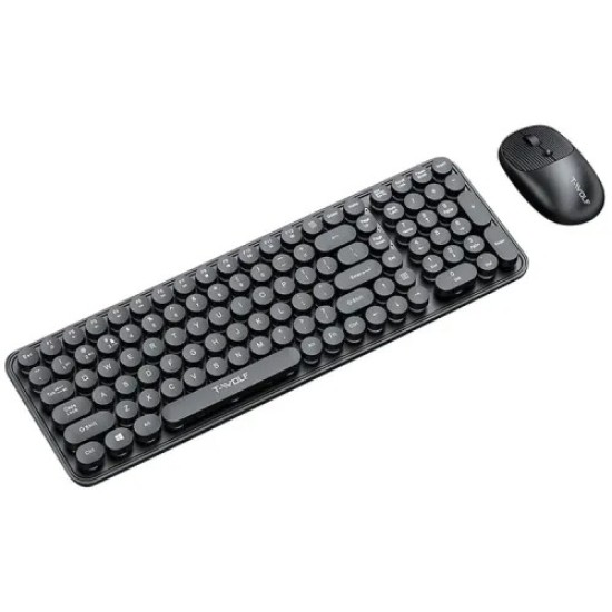 T-Wolf TF350 Wireless Keyboard Mouse Combo- Black