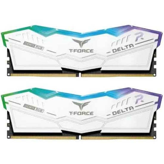 TEAM T-FORCE DELTA RGB 16GB 8000MHz DDR5 Gaming RAM White