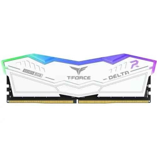 TEAM T-FORCE DELTA RGB White 8GB 6000MHz DDR5 Gaming RAM