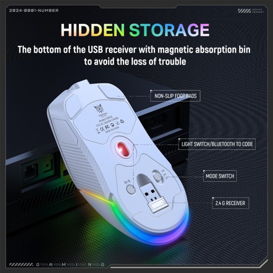 ONIKUMA CW928 Tri-Mode 2.4Ghz Gaming Mouse
