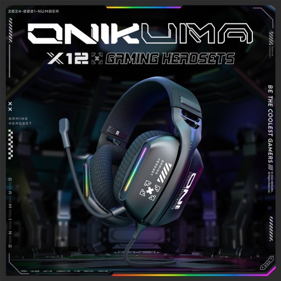 ONIKUMA X12 3.5mm Wired RGB Light Gaming Headset
